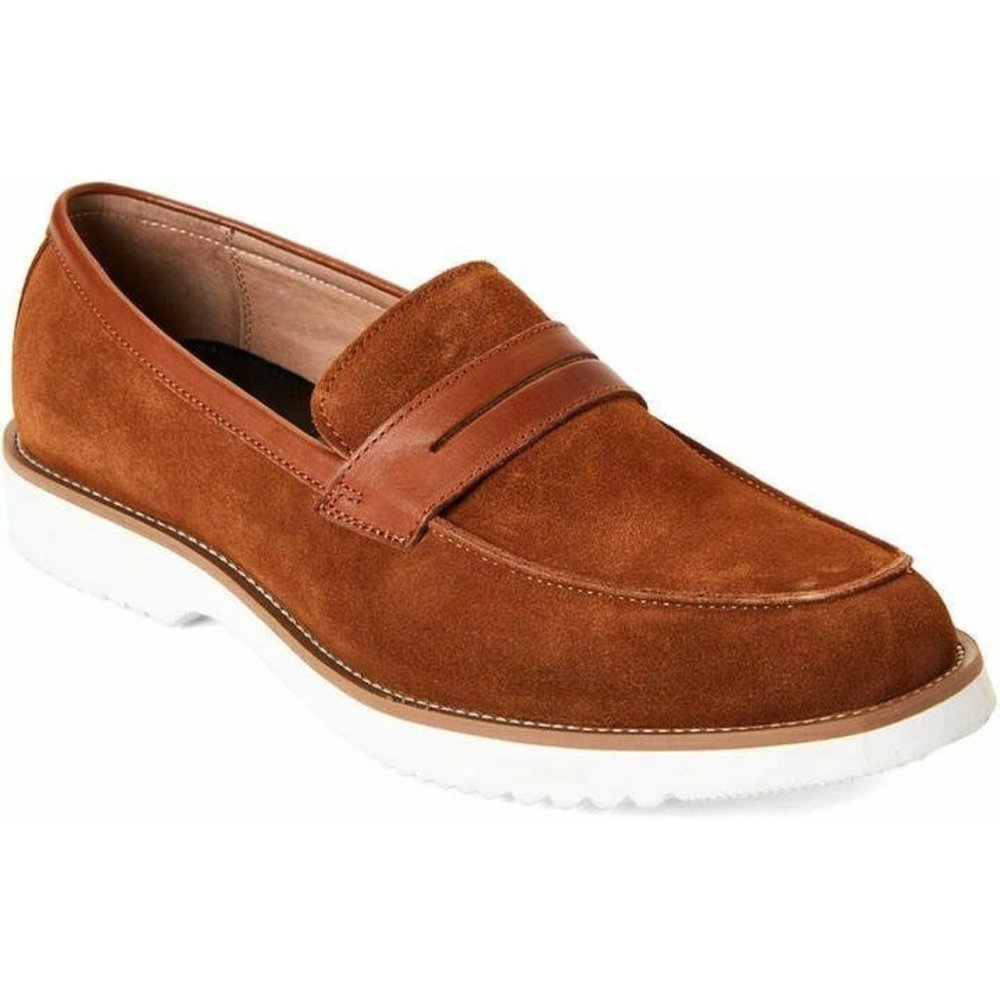 ZANZARA Cognac Gino Suede Loafers - Size 10M - Picture 1 of 11